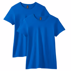 Gildan Women's Softstyle Cotton T-Shirt  Style G64000L  Multipack  Royal (2-Pack)  2X-Large