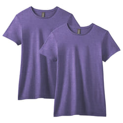 Gildan Women's Softstyle Cotton T-Shirt  Style G64000L  Multipack  Heather Purple (2-Pack)  2X-Large