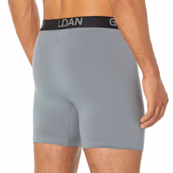 Gildan Men's Underwear Cotton Stretch Boxer Briefs  Multipack  Grey Flannel/Black Soot 5-Pack  Large