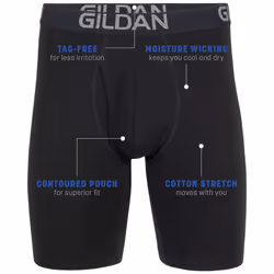 Gildan Men's Underwear Cotton Stretch Boxer Briefs  Multipack  Grey Flannel/Black Soot 4-Pack  Small