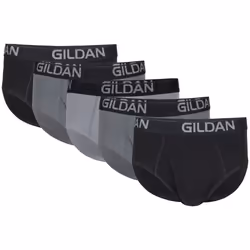 Gildan Men's Underwear Cotton Stretch Briefs 5-Pack Black Soot/Heath