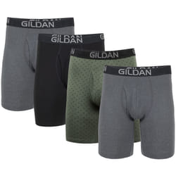 Gildan Men's Underwear Cotton Stretch Boxer Briefs  Multipack  Heather
