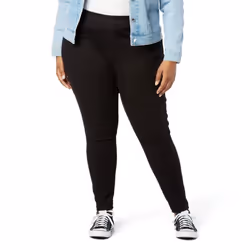 Levi Strauss Signature Gold Women's Totally Shaping Pull-on Skinny Jeans Available in Plus Size Noir 2 Long