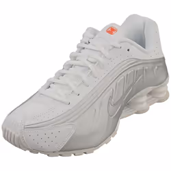 Nike Shox R4 Womens Fashion Trainers in White Silver - 3.5 UK