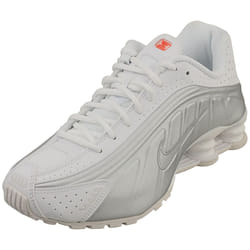 Nike Shox R4 Womens Fashion Trainers in White Silver - 3.5 UK