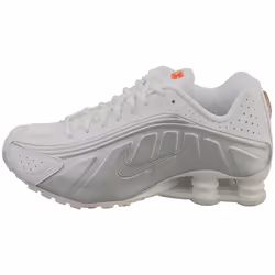 Nike Shox R4 Womens Fashion Trainers in White Silver - 3.5 UK