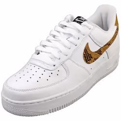 Nike Air Force 1 Low Retro Premium Mens Fashion Trainers in White Gold - 6 - 40 EU