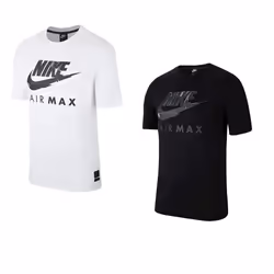 Nike Air Max T Shirt Black White - White, S