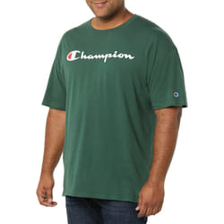 Champion mens Classic T-shirt  Script Logo T Shirt  Dark Green-y07718  X-Large US