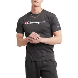 Champion mens Classic T-shirt  Script Logo T Shirt  Granite Heather-y07718  Large US