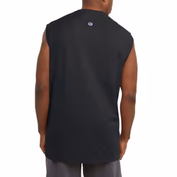 Champion Men's Classic Jersey Muscle Tee  Screen Print Script  Black  XX-Large