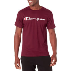Champion mens Classic T-shirt  Script Logo T Shirt  Maroon-y07718  X-Large US