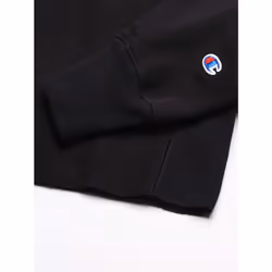Champion Womens Reverse Weave Cropped Cut Off Crew  Black  Large