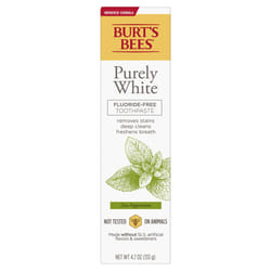 Burt's Bees  Toothpaste Fluoride Free Purely White Zen oz  Peppermint  4.7 Ounce