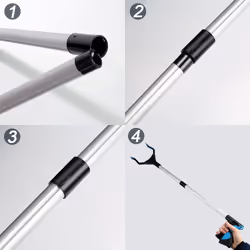 The Helper Bees B078RMCFWQ Reacher Aluminium, Black, Blue 787.4 mm - Additional view 6