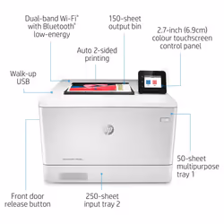 HP Color LaserJet Pro M454dw, Print, Front-facing USB printing; Two-sided printing - Additional view 8