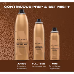 Morphe Continuous Prep & Set Face Mist - Hydrating Setting Spray for Makeup & Skin Prep - Enriched with Ceramides and Antioxidants for a Radiant Finis
