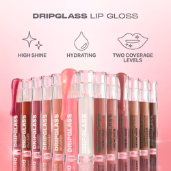 Morphe Dripglass High Shine Lip Gloss - Glazed  Semi-Sheer & Nourishing Lip Makeup - Buildable Formula Infused with Plant-Derived Squalane & Vitamin E