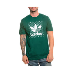 ADIDAS MONOGRAM Mens T Shirts Short Sleeve Summer Crew Neck Casual Cotton Tee - Green, M