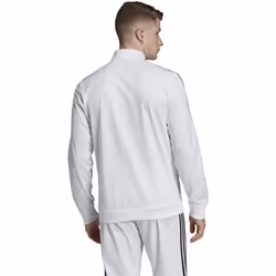 adidas Essentials Men's 3-Stripes Tricot Track Jacket  Small  White