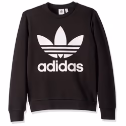 adidas Originals Kid's Little Trefoil Crew Black/White X-Large