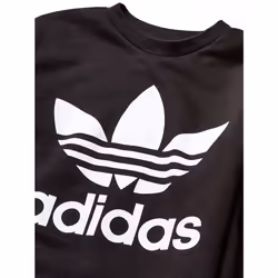 adidas Originals Kid's Little Trefoil Crew  Black/White  X-Large
