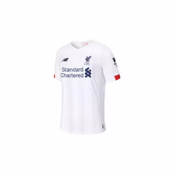 New Balance Liverpool FC Away SS Jersey No EPL Patch, T-shirt, Adult, Male, White, Monochromatic, Athletic