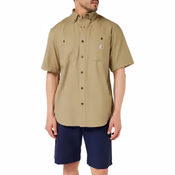 Carhartt mens Rugged Flex Rigby Short Sleeve (Big & Tall) Work Utility