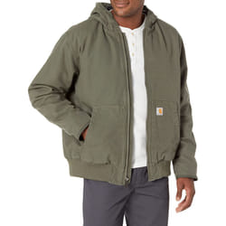 Carhartt Mens Loose Fit Washed Duck Insulated Active Jacket Work Utili