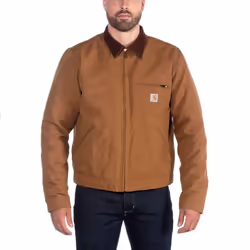 Carhartt mens Duck Detroit Jacket (Big & Tall) Work Utility Outerwear  Carhartt Brown  X-Large Big Tall US