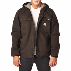 carhartt mens Bartlett Jacket (Big Tall) Work Utility Outerwear, Dark Brown, 4X-Large Big Tall US
