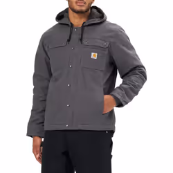 carhartt mens Bartlett Jacket (Big Tall) Work Utility Outerwear, gravel, Large Tall US