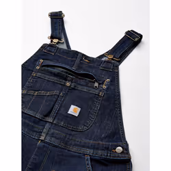 Carhartt womens Denim Double Front Bib (Big & Tall) Work Utility Cover