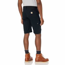 Carhartt mens Rugged Flex Relaxed Fit Canvas Work Cargo Shorts  Black