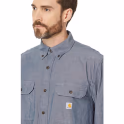 Carhartt Men's Loose Fit Midweight Chambray Long-Sleeve Shirt (Big & T