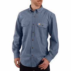 carhartt Mens Loose Fit Midweight chambray Long-Sleeve Shirt Big  Tall  Denim Blue chambray  Large Tall