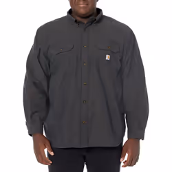 Carhartt Men's Loose Fit Midweight Chambray Long-Sleeve Shirt Black C