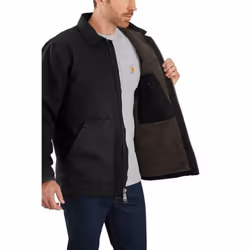 Carhartt mens Loose Fit Washed Duck Sherpa-lined Coat  Black  Medium U
