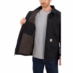 Carhartt mens Loose Fit Washed Duck Sherpa-lined Coat  Black  Medium U