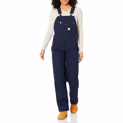 carhartt Womens Relaxed Fit Washed Duck Insulated Bib Overall Navy X