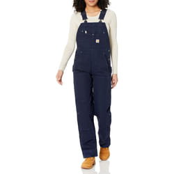 carhartt Womens Relaxed Fit Washed Duck Insulated Bib Overall  Navy  X