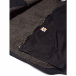 Carhartt Men's Relaxed Fit Washed Duck Sherpa-Lined Vest  Black  Small