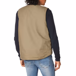 Carhartt Men's Relaxed Fit Washed Duck Sherpa-Lined Vest  Driftwood  M