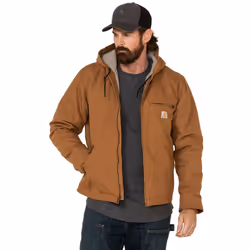 Carhartt Men's Relaxed Fit Washed Duck Sherpa-Lined Jacket Brown Large/regular