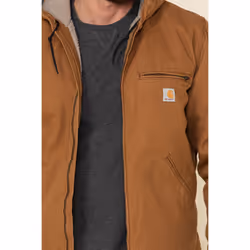 Carhartt Men's Relaxed Fit Washed Duck Sherpa-Lined Jacket  Brown  Large/regular