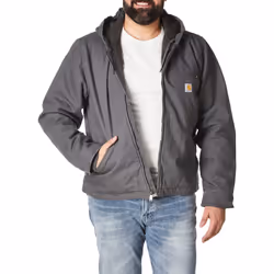Carhartt mens Relaxed Fit Washed Duck Sherpa-lined Jacket Work Utility Outerwear  Gravel  XX-Large US