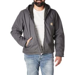Carhartt Men's Relaxed Fit Washed Duck Sherpa-Lined Jacket  Gravel  Medium