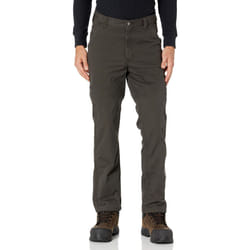 carhartt Mens Rugged Flex Relaxed Fit canvas Flannel-Lined Utility Work Pant Peat 34 x 34