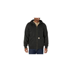 carhartt Mens Rain Defender Loose Fit Midweight Thermal-Lined Full-Zip Sweatshirt  Black  Large