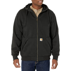 carhartt Mens Rain Defender Loose Fit Midweight Thermal-Lined Full-Zip Sweatshirt  Black  X-Large